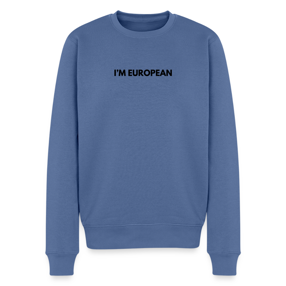 "I'M EUROPEAN" - Männer Premium Pullover - stone blue