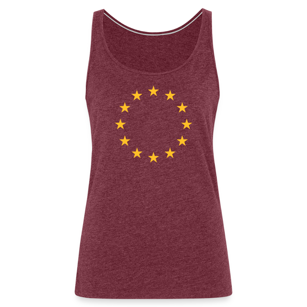 "12-Stars" - Women’s Premium Tank Top - heather burgundy