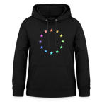 Women's Hoodie - "12 Stars - LGBTQ" - black