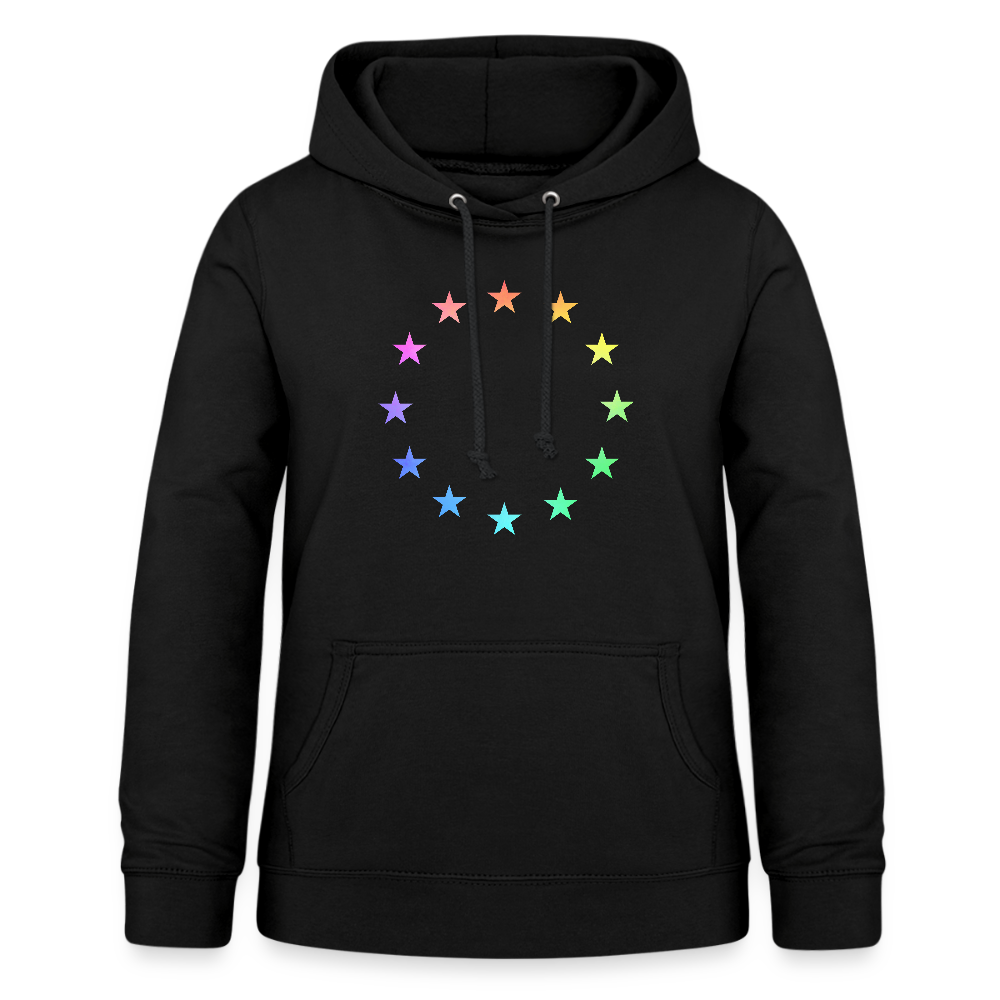 Women's Hoodie - "12 Stars - LGBTQ" - black