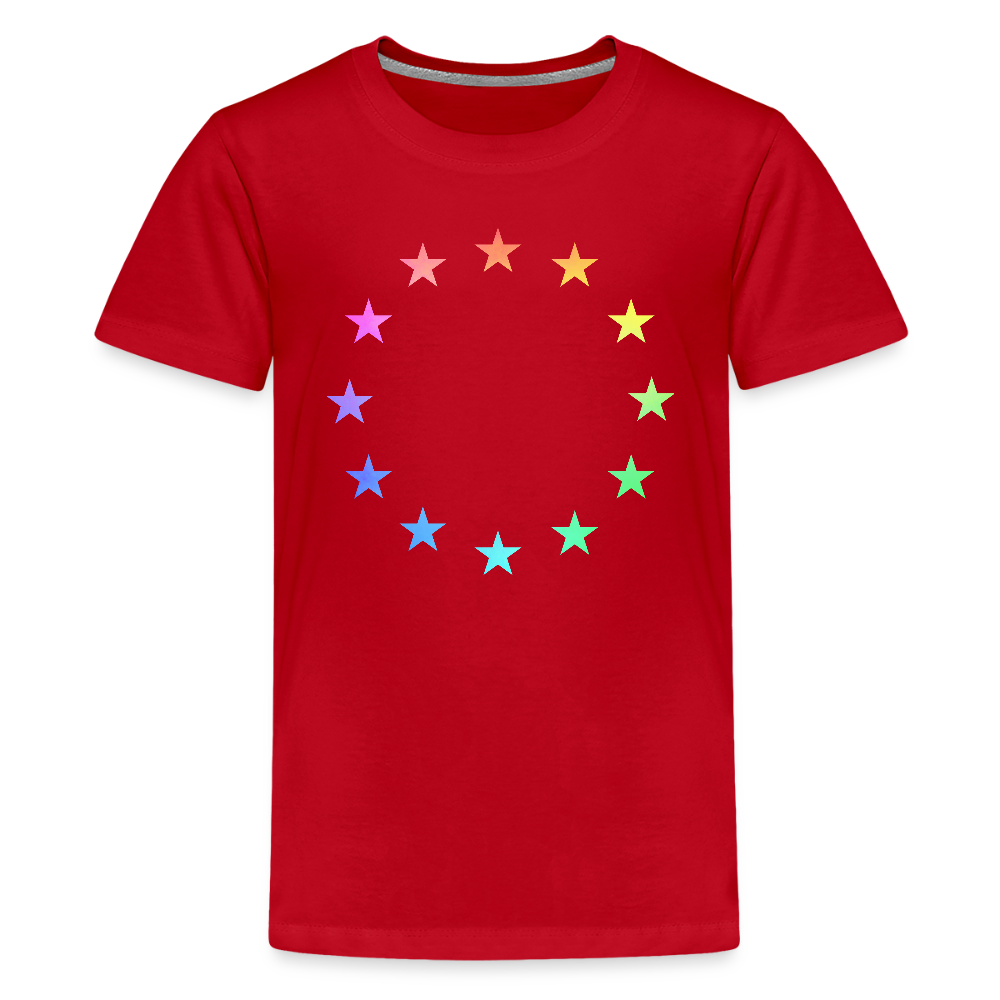Teenager Premium T-Shirt - "12 Stars - LGBTQ" - red