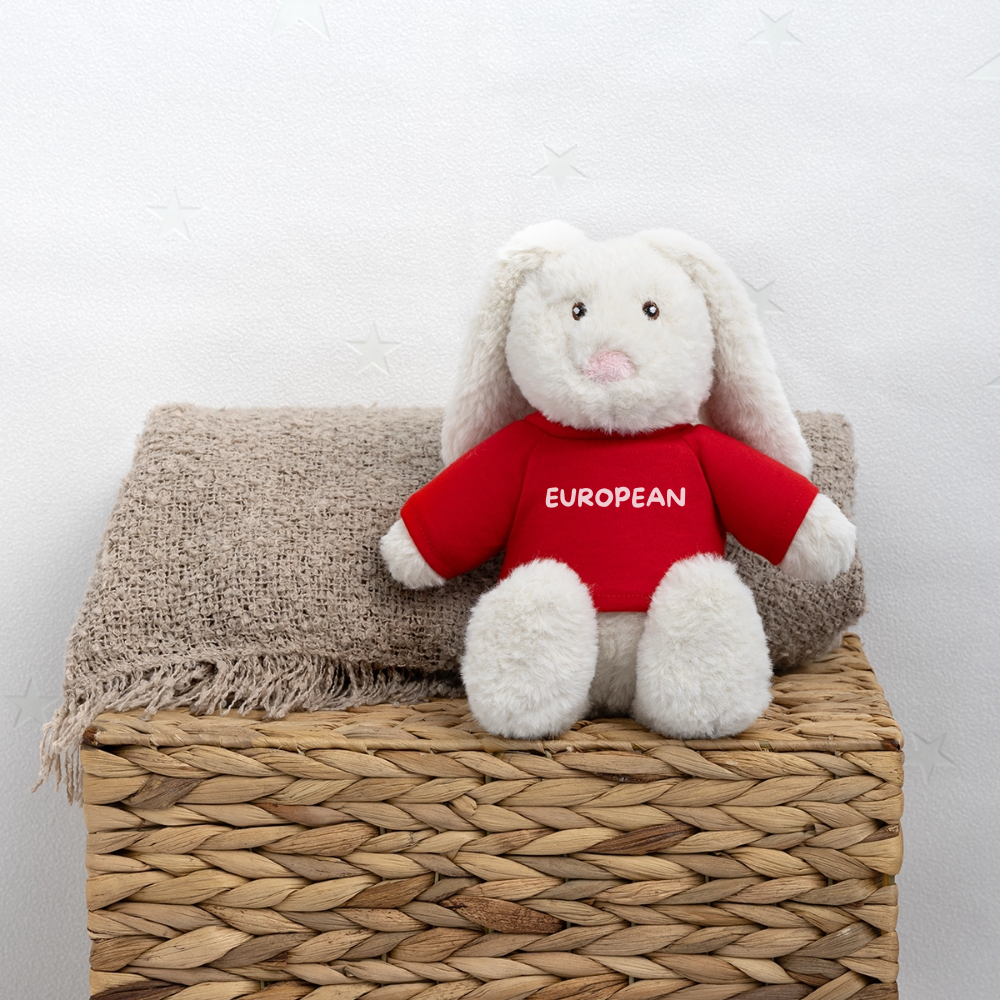 "EUROPEAN" - MiniFeet® RecycelHase® Creme - red