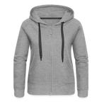Women's Premium Hooded Jacket - "United in Diversity - LGBTQ" - heather grey
