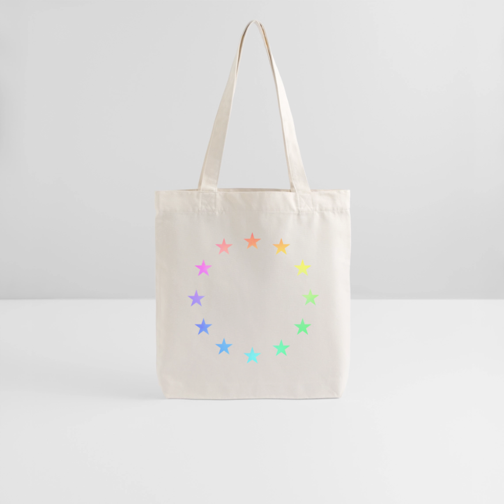 Stanley/Stella Heavyweight Recycled Tote Bag - "12 Stars - LGBTQ" - natural white
