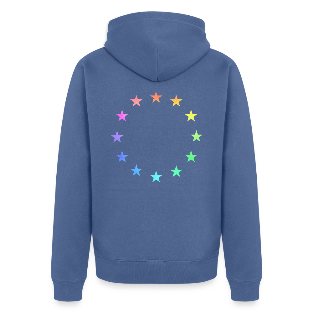 Men's Premium Hooded Jacket - "12 Stars - LGBTQ" - stone blue