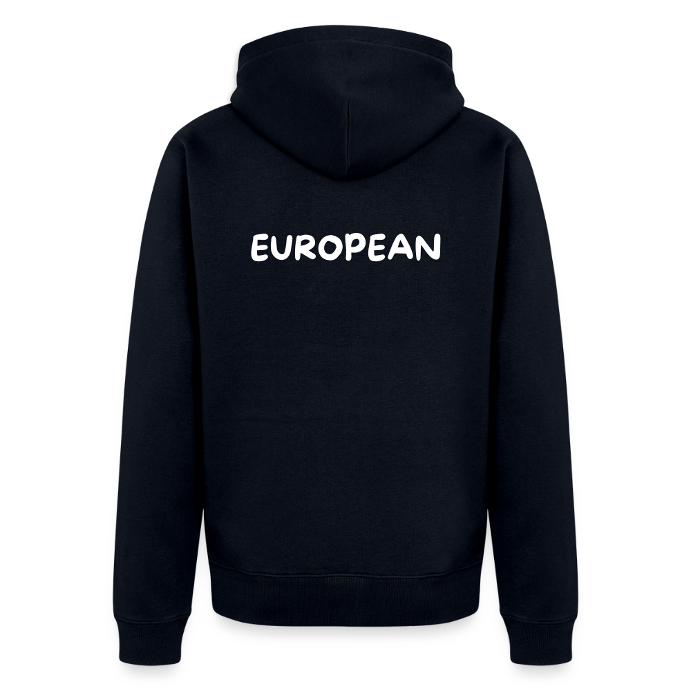 "EUROPEAN" - Männer Premium Kapuzenjacke - navy