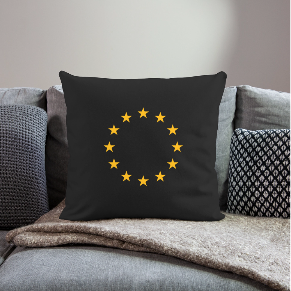 "12-Stars" - Sofa pillow with filling 45cm x 45cm - black