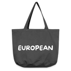 "EUROPEAN" - Vintage-Washed Shopper - vintage black