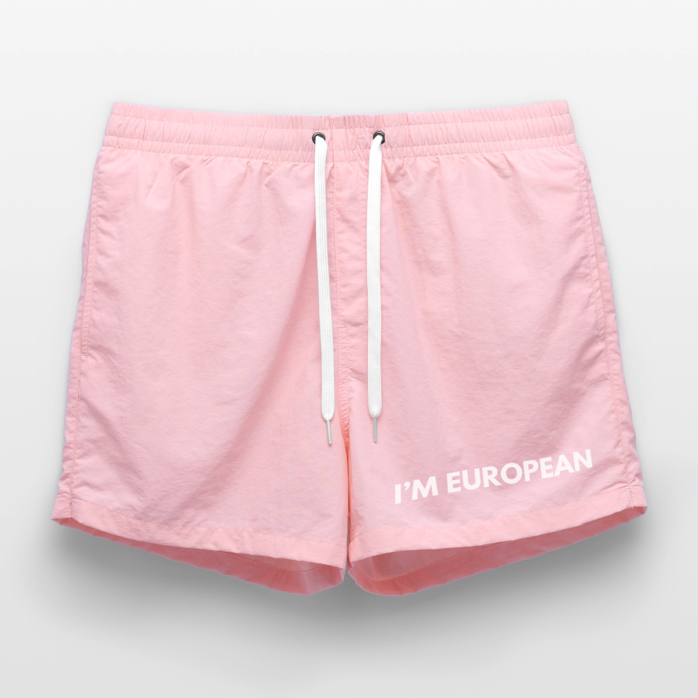 "I'M EUROPEAN" - Badeshorts - pink