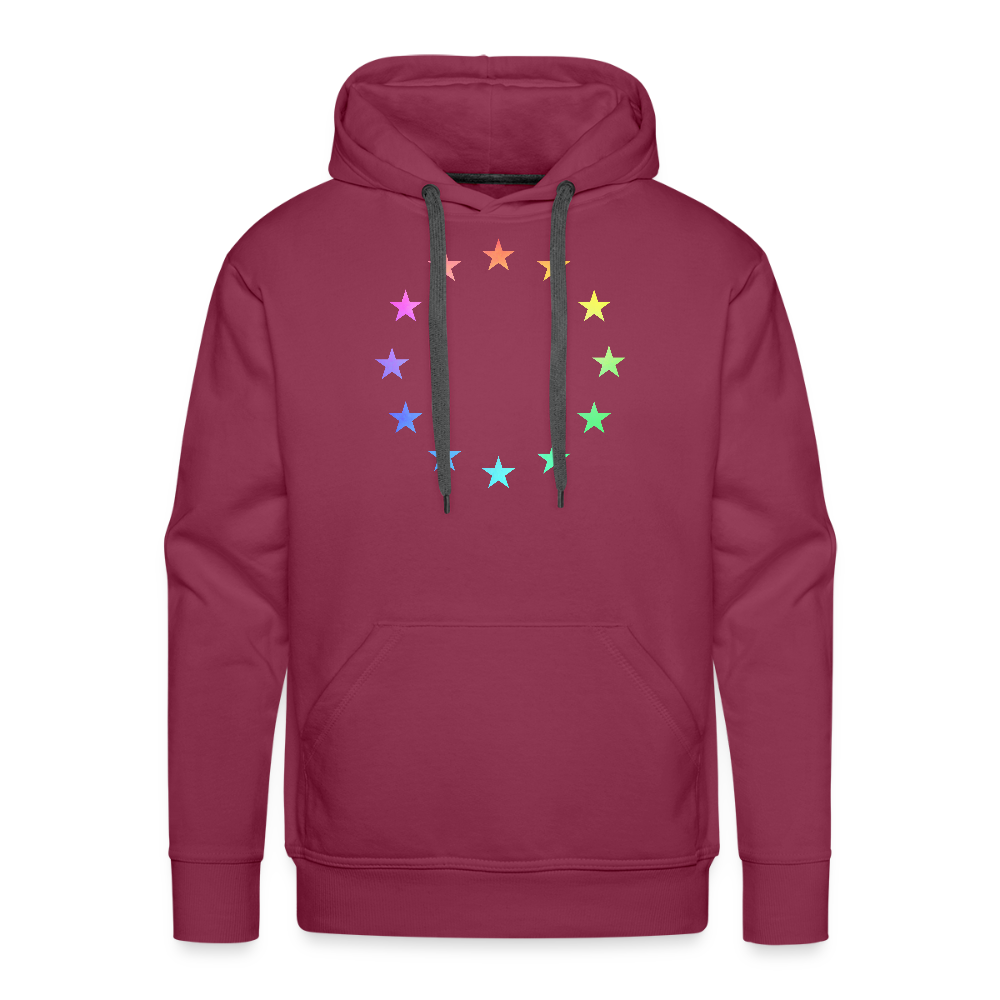 Men’s Premium Hoodie - "12 Stars - LGBTQ" - bordeaux