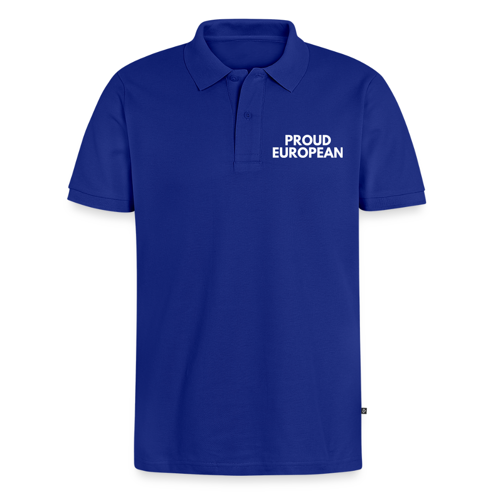 "PROUD EUROPEAN" - Männer Premium Bio Polo Shirt - royal blue