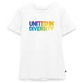 Teenager Premium T-Shirt  - "United in Diversity - LGBTQ" - white