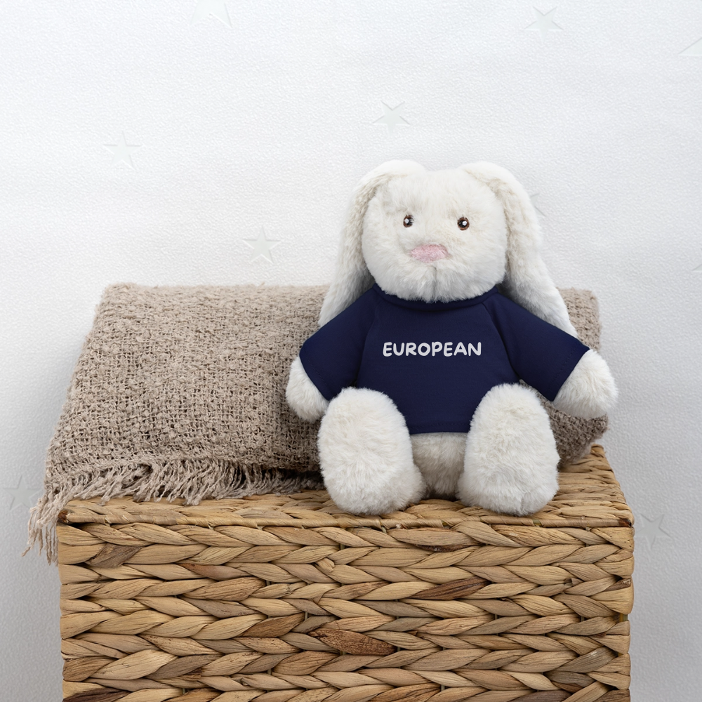 "EUROPEAN" - MiniFeet® RecycelHase® Creme - french navy