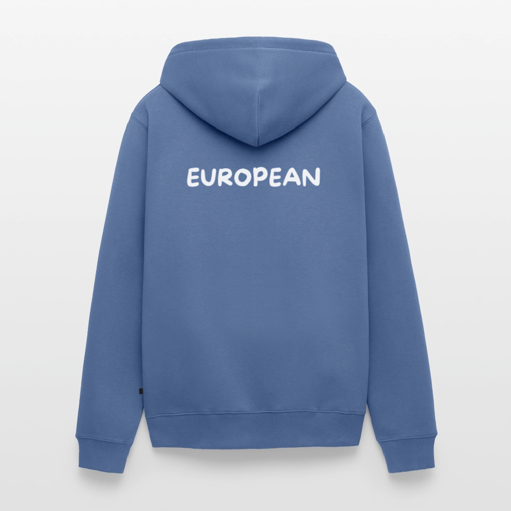 "EUROPEAN" - Männer Premium Kapuzenjacke - stone blue