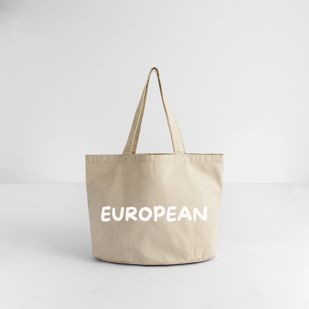 "EUROPEAN" - Vintage-Washed Shopper - vintage sand 