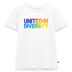 Kids' Premium T-Shirt  - "United in Diversity - LGBTQ" - white