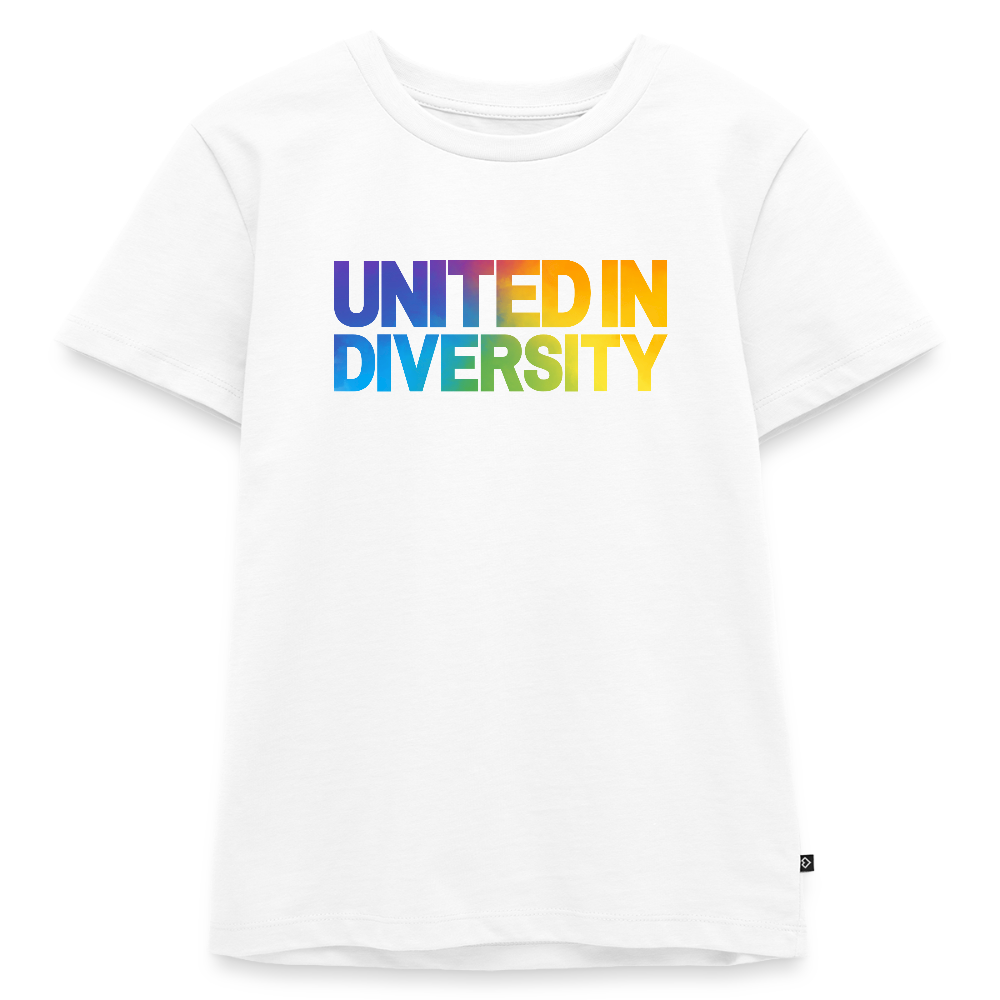 Kids' Premium T-Shirt  - "United in Diversity - LGBTQ" - white