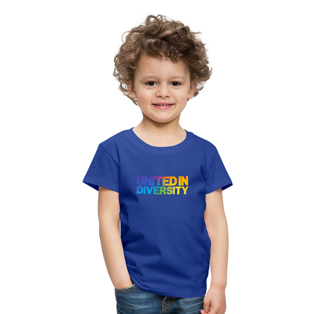 Kids' Premium T-Shirt  - "United in Diversity - LGBTQ" - royal blue